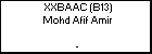 XXBAAC (B13) Mohd Afif Amir