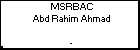 MSRBAC Abd Rahim Ahmad