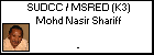 SUDCC / MSRED (K3) Mohd Nasir Shariff