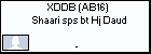 XDDB (AB16) Shaari sps bt Hj Daud