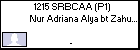 1215 SRBCAA (P1) Nur Adriana Alya bt Zahurul Haq