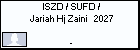 ISZD / SUFD / Jariah Hj Zaini   2027