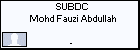SUBDC Mohd Fauzi Abdullah