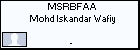 MSRBFAA Mohd Iskandar Wafiy