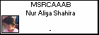 MSRCAAAB Nur Aliya Shahira