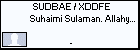 SUDBAE / XDDFE Suhaimi Sulaman. Allahyarham