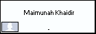  Maimunah Khaidir