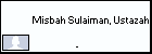 Misbah Sulaiman, Ustazah