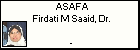 ASAFA Firdati M Saaid, Dr.