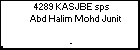 4289 KASJBE sps Abd Halim Mohd Junit