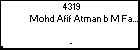 4319 Mohd Afif Atman b M Fadzhir