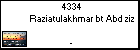 4334 Raziatulakhmar bt Abd ziz