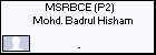 MSRBCE (P2) Mohd. Badrul Hisham