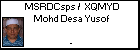 MSRDCsps /  XQMYD Mohd Desa Yusof