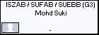 ISZAB / SUFAB / SUEBB (G3) Mohd Suki